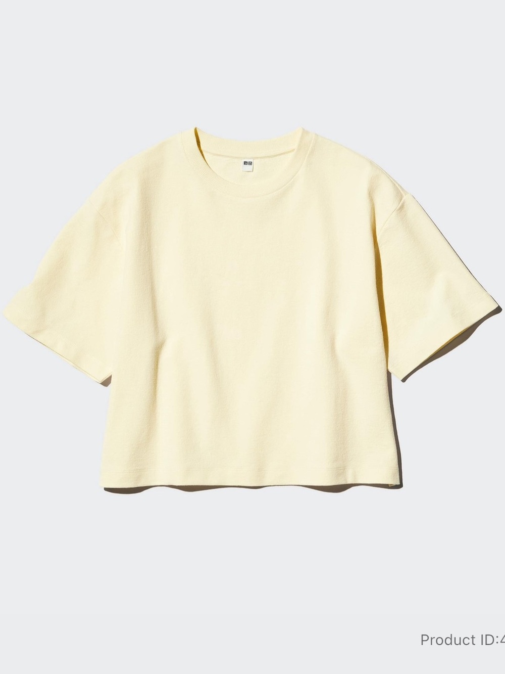 Uniqlo Textured Jersey T-Shirt in Butter Yellow
